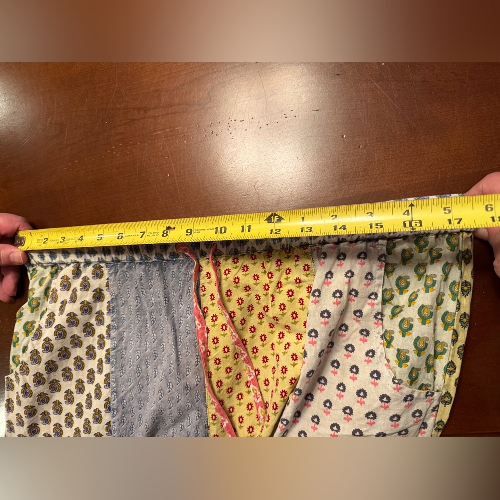 NWOT Sacred Threads Multicolor Patchwork Pants Size Small - Picture 9 of 9